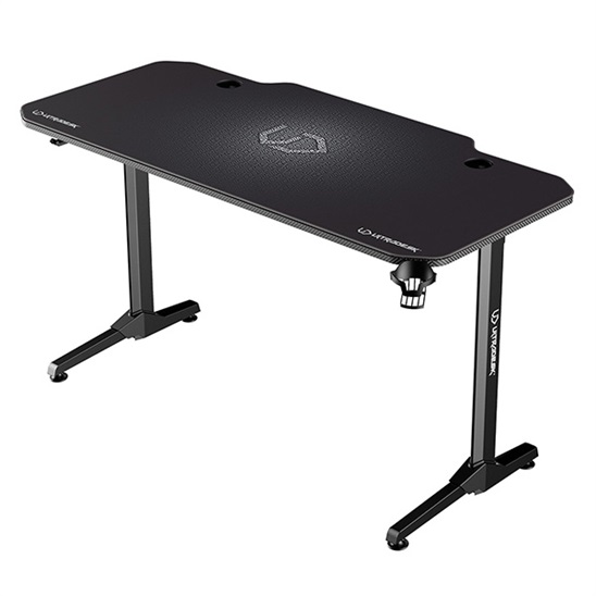 ULTRADESK Herný stôl FRAG - GRAPHITE, 140x66 cm, 76 cm, s XXL podložkou pod myš, s ultradesk BEAM, UDESK-FG-GF