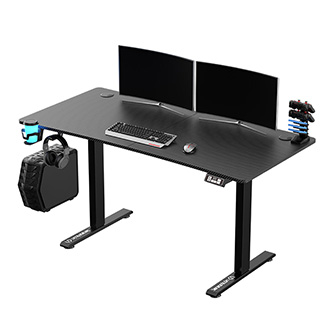 ULTRADESK Herný stôl LEVEL V2, 140x68cm, 72-117cm, elektricky nastaviteľná výška, bez podložky UDESK-LVA-BLANK