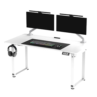 ULTRADESK UPLIFT Pracovný stôl 160x75 cm, 72-118 cm, biela-biela UDESK-UP-WTWT