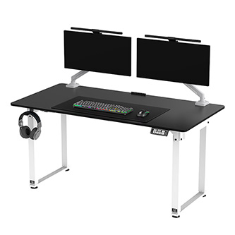 ULTRADESK UPLIFT Pracovný stôl 160X75 cm, 72-118 cm, biela-čierna UDESK-UP-WTBB