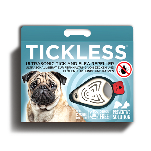 Ultrazvukový repelent TickLess Pet proti klíšťatům, béžový PRO10-101
