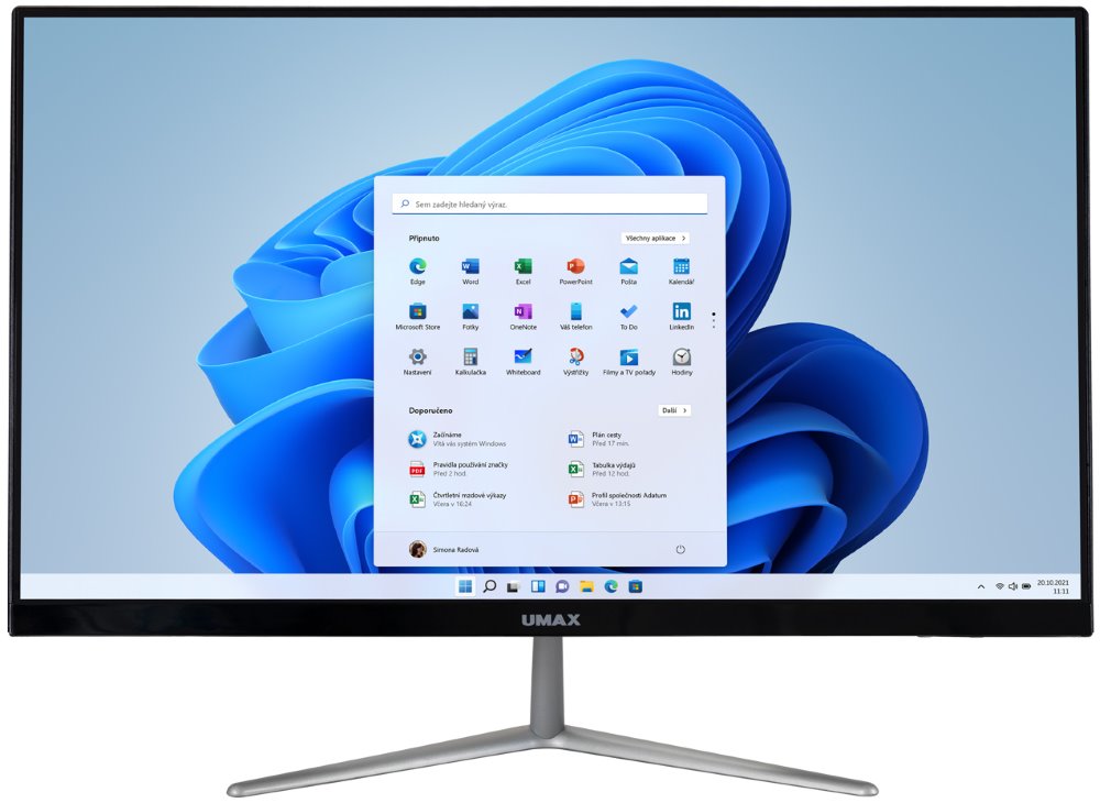 UMAX All-in-One U-One 24JL Pro/ 23,8" IPS 1920x1080/ N5100/ 4GB/ 128GB SSD/ HDMI/ 2x USB 3.0/ 2x USB 2.0/ W11P UMM210242