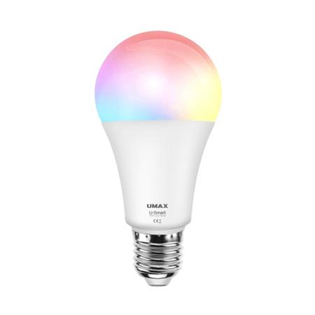 UMAX chytrá LED žárovka U-Smart Wifi Bulb/ Wi-Fi/ E27/ 8W/ 110-250V/ čeština/ RGB/ stmívatelná UB903