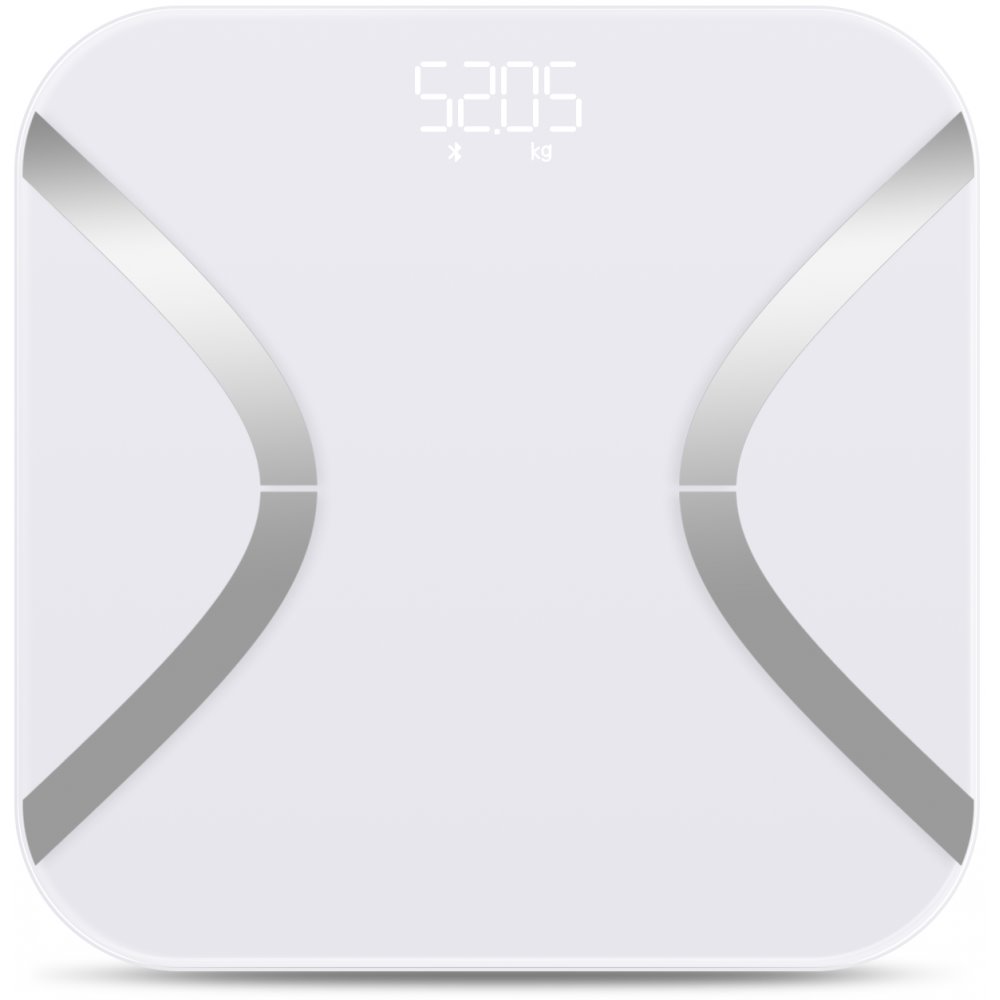 UMAX chytrá váha Smart Scale US20E/ 4 x 1,5V AAA/ 0,2 – 180 kg/ Bluetooth 4.0/ Feelfit Health Fitness Tool v CZ/ b UB601