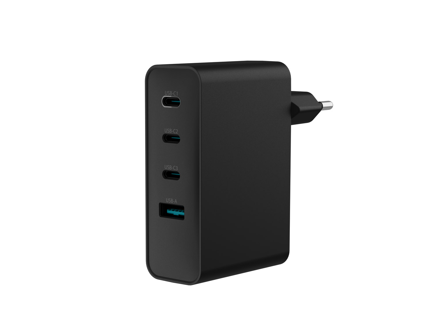 Univerzální USB nabíječka Natec GaN 100W, 3X USB-C, 1X USB-A, Černá NUC-2234