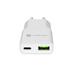 Univerzální USB nabíječka Natec RIBERA GaN SLIM, 20 W, 1X USB-A + 1X USB-C, Bílá NUC-2376