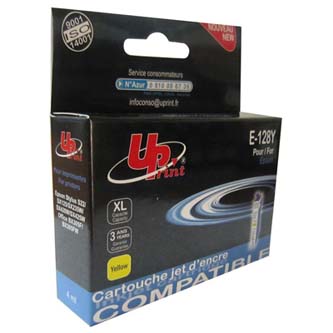 UPrint kompatibil ink s C13T12844011, yellow, 4ml, E-128Y, pre Epson Stylus S22, SX125, 420W, 425W,