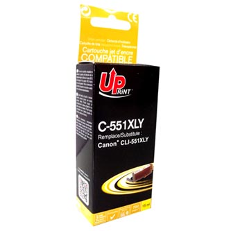UPrint kompatibil ink s CLI551Y XL, yellow, 15ml, C-551XLY, high capacity, pre Canon PIXMA iP7250,