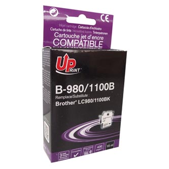 UPrint kompatibil ink s LC-980BK, black, 15ml, B-980B, pre Brother DCP-145C, 165C