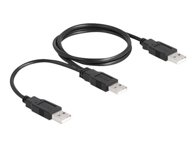 USB 2.0 cable Type-A to 2 x Type-A 70 cm, USB 2.0 cable Type-A to 2 x Type-A 70 cm 80000