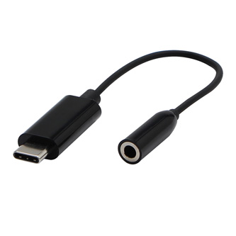 USB/Audio prevodník, USB C samec - Jack (3.5mm) samica, stereo, čierna, Logo blister KAA3CJFWQL