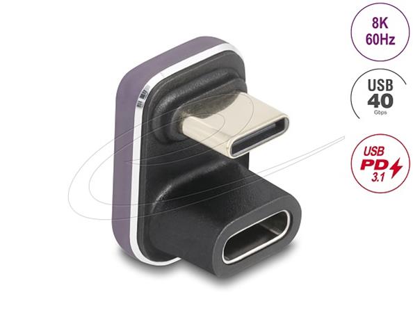 USB-C Adapter 180° angled 40 Gbps PD 3., USB-C Adapter 180° angled 40 Gbps PD 3. 60737