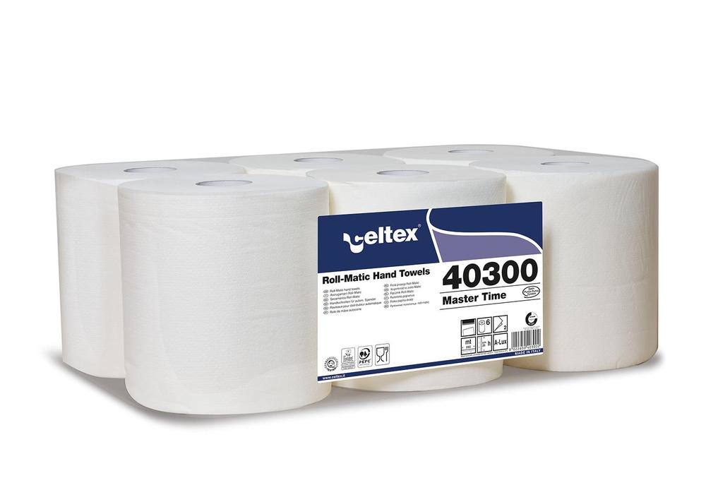 Uteráky Celtex papírové v Matic roli Master Time bílá 2vrstvy - 6 ks 40300