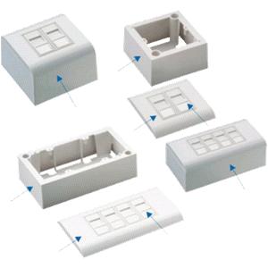 UTP 2xRJ45 zásuvka Cat.5e (pod i nad omítku)