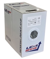 UTP kabel LEXI-Net Cat5E, drát, PVC, bílý, 305m, box KLEXI65504A-W