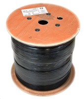 UTP kabel LEXI-Net, Cat6, drát, dvojitý PVC+PE, černý, 500m, cívka KLEXI66504PE