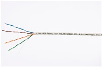 UTP kabel LYNX, Cat5E, drát, PVC, Dca, šedý, 100m LX-SLD-UTP5E-GR-100