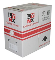 UTP kabel LYNX, Cat5E, venkovní PE+PE, dvojitý plášť, 305m cívka, černý LX-SLD-UTP5E-OUTDJ-BK