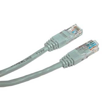 UTP patchcord, Cat.5e, RJ45 M-0.25m, netienený, šedý, economy KB025ANS01