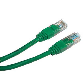 UTP patchcord, Cat.5e, RJ45 M-0.25m, netienený, zelený, economy KB025GNS01