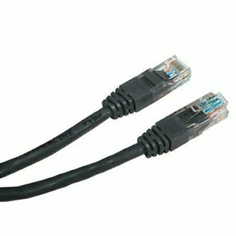UTP patchcord, Cat.5e, RJ45 M-5m, netienený, čierny, economy KB050BNS01