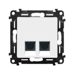 Valena LIFE 2xRJ45 C5E UTP bílá lin. 75C5UB2