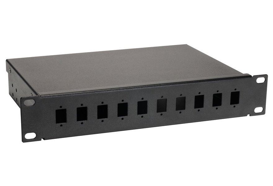 Vana optická 10" 1U BK včetně čela SC 10 portů simplex FO-10-1-10SCS-B 86010602