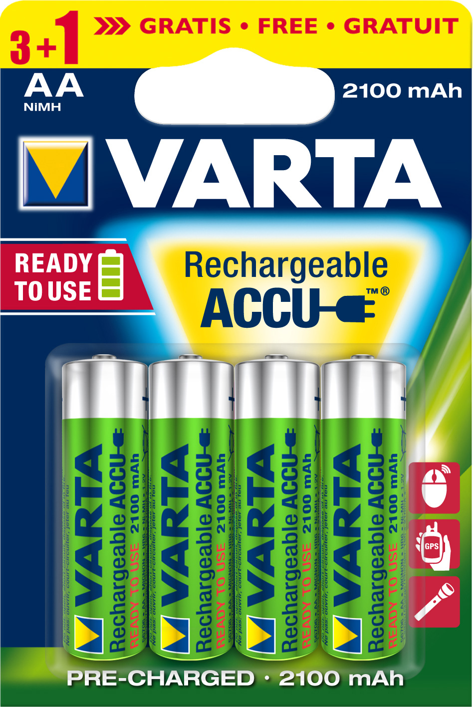 Varta Accu AA 3+1x R2U 2100 mAh VAR 56706 3+1