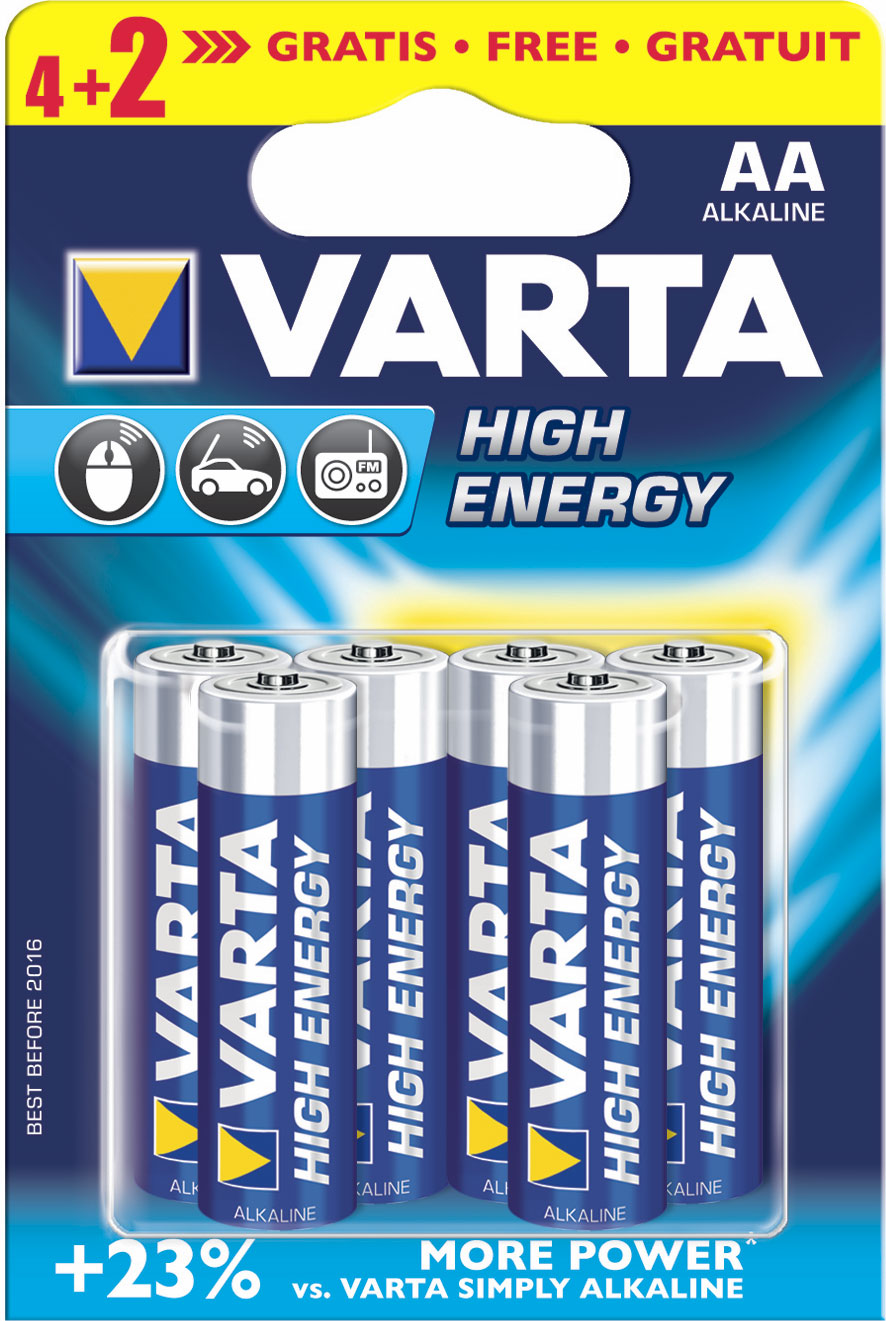 Varta HighEnergy AA 4+2ks