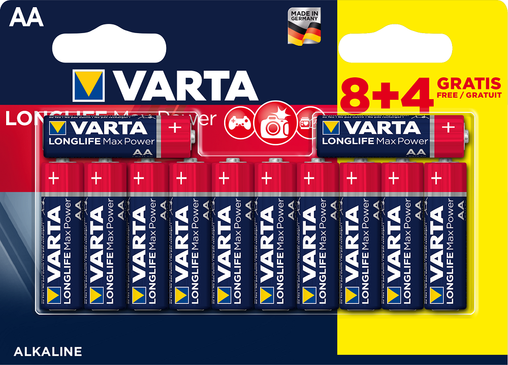 Varta Longlife Max Power AA 8+4 (Double blister) VAR 4706 8+4