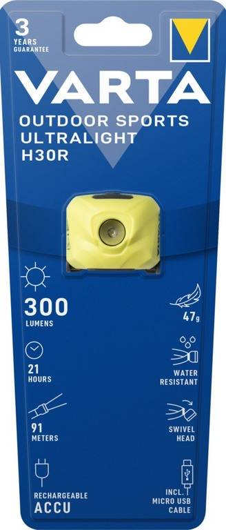 Varta Outdoor Sports H30R Ultra Light Charge 18631L 4008496996988