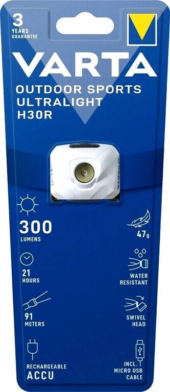 Varta Outdoor Sports H30R Ultra Light Charge 18631W 4008496996957