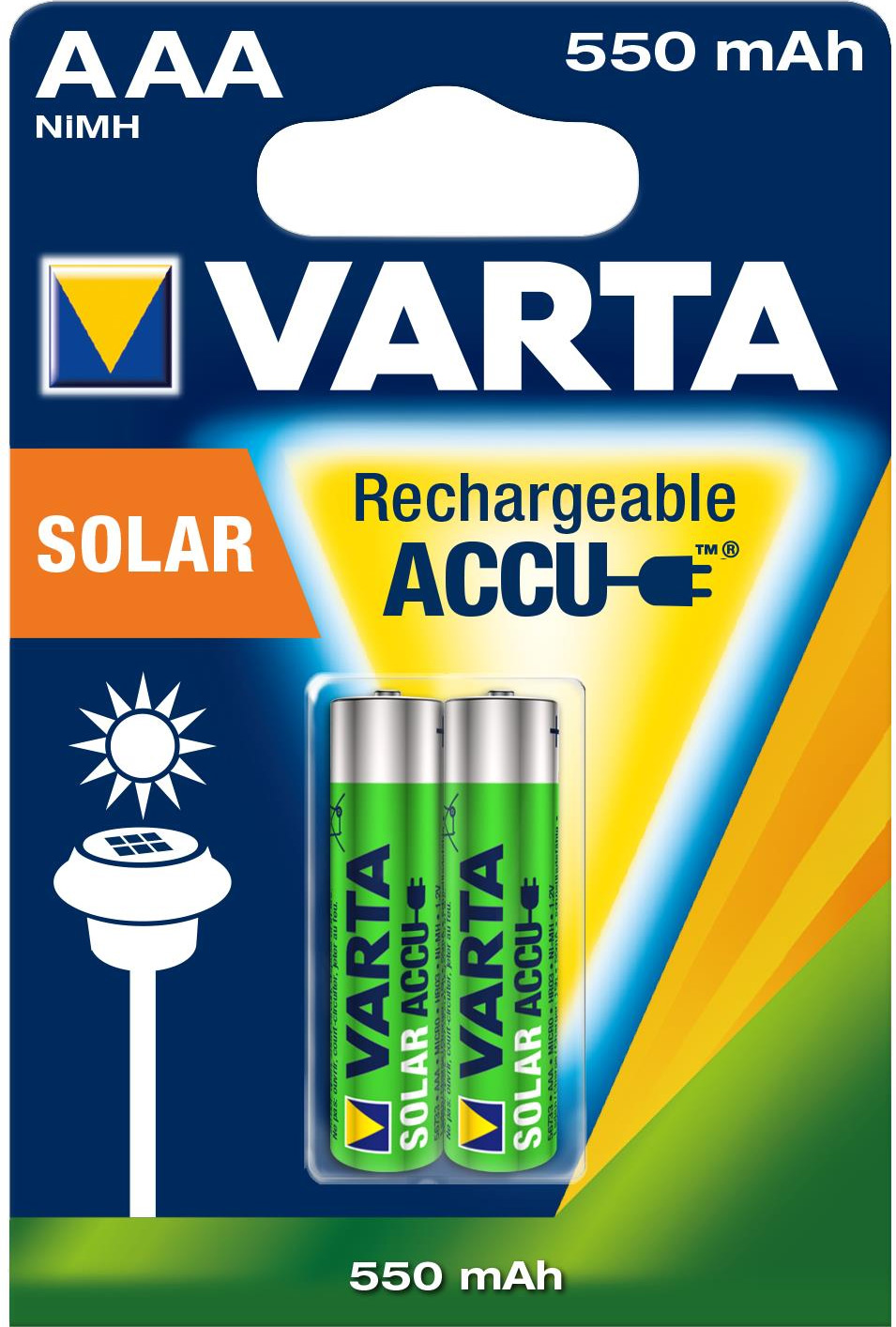 Varta Rechargeable Accu Solar AAA 550 mAh 2x