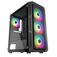 VeinX case HERMES MESH Mid Tower, ATX, 1xUSB 3.0, 2xUSB 2.0, 4x ARGB Fan, ARGB Controller, černá VX-HE19A