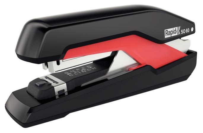 Velkokapacitní sešívačka Rapid Supreme Omnipress SO60, 60 listů, černá/červená 5000553