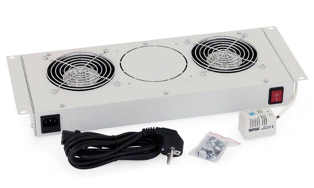 Ventilačná jednotka Triton 19“ pro nástěnné rozvaděče, 1 ventilátor RAC-CH-X24-X1