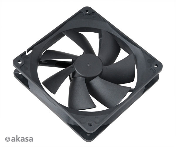 ventilátor Akasa - 12 cm - černý - PWM AK-FN064