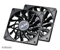 ventilátor Akasa - 12 cm slim 2 ks AK-FN078-KT02