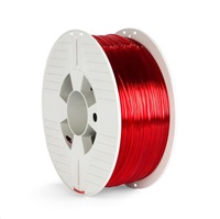 VERBATIM 3D Printer Filament PET-G 1.75mm ,327m, 1000g red transparent 55054