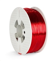 VERBATIM 3D Printer Filament PET-G 2.85mm ,123m, 1000g red transparent 55062