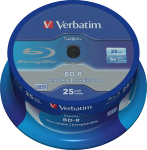 Verbatim BD-R, Single Layer 25GB, spindle, 43837, 6x, 25-pack