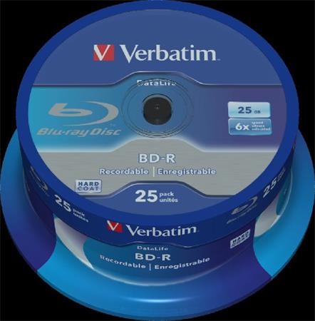 VERBATIM BD-R SL DataLife 25GB, 6x, spindle 25 ks 43837