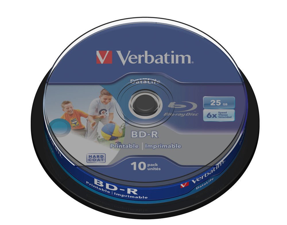 Verbatim BD-R SL, Hard Coat protective layer, 25GB, Pack Spindle, 43804, 6x, 10-pack, pre archiváci
