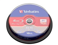 Verbatim BD-RE, Single Layer ScratchGuard Plus, 25GB, cake box, 43694, 2x, 10-pack, pre archiváciu