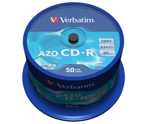 Verbatim CD-R, 43343, DataLife PLUS, 50-pack, 700MB, Super Azo, 52x, 80min., 12cm, Crystal, bez mož