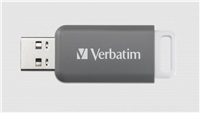 VERBATIM Flash Disk 128GB DataBar USB 2.0 Drive, šedá 49456