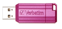 VERBATIM FLASH USB2.0 16GB HI-SPEED STORE'N'GO Pinstripe Hot Pink 49067