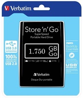 VERBATIM HDD 2.5" 1,75TB Store 'n' Go USB 3.0, Black 53191