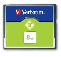 Verbatim HIGH SPEED COMPACT FLASH CARD 8GB P-BLIST 44040