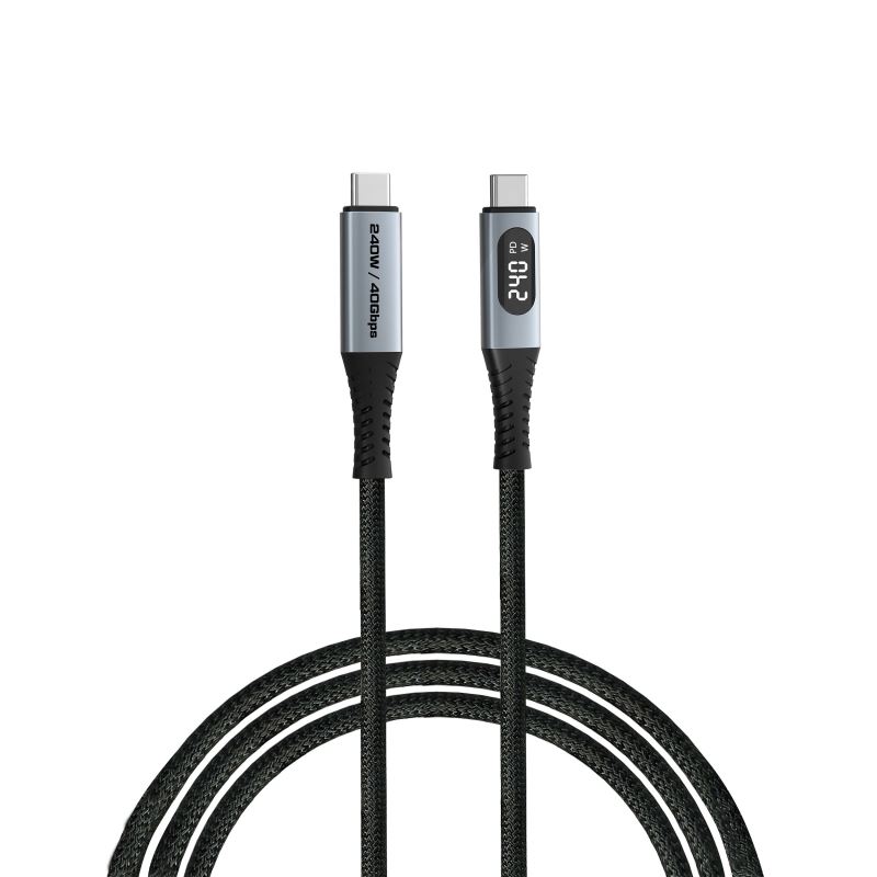 Verbatim kabel Sync & Charge s displejem USB-C to USB-C 240W 120 cm černý 0023942318491